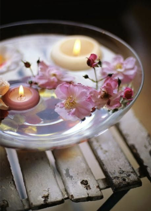 Candela per meditazioni e ritualistica rosa in cera d'api